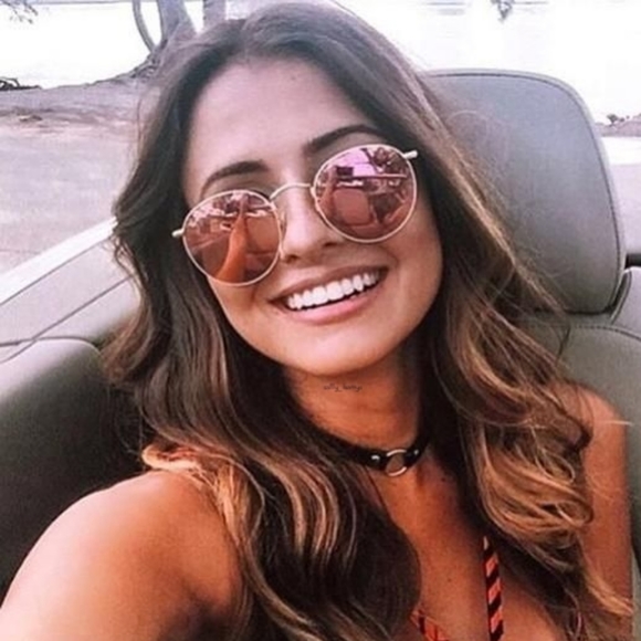 RayBan (Store Display) Round Metal Reflective Pink RB3447 Mirror - Picture 12 of 14